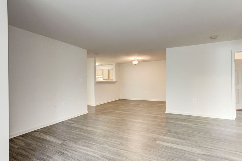 Wood Floor Living Room at County Center Crossing, Virginia, 22192