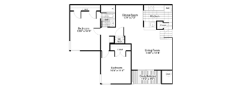 B1M Floor Plan at Sanger Place, Lorton, 22079
