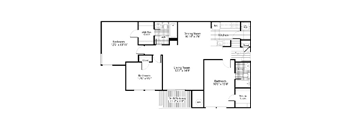 C1M Floor Plan at Sanger Place, Lorton