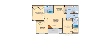 C1 Floor Plan at The Fields of Chantilly, Chantilly, Virginia