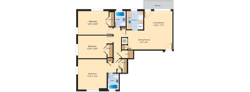 C1 Floor Plan at The Fields of Falls Church, Falls Church, Virginia