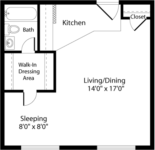 S1 Floor Plan at The Fields of Arlington, Arlington, VA
