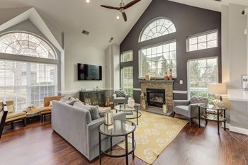 Living Room With Standard Fireplace at The Fields of Manassas, Manassas, VA - Photo Gallery 3