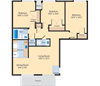 C2 Floor Plan C2 Floor Plan at The Fields of Alexandria, Virginia, 22304