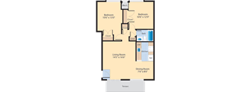 B5 Floor Plan at The Fields of Alexandria, Alexandria, Virginia