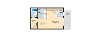 A3 Floor Plan at The Fields of Alexandria, Alexandria