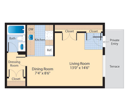 A3 Floor Plan at The Fields of Alexandria, Alexandria