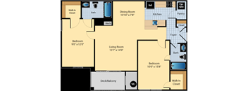 B2 Floor Plan at The Fields at Merrifield, Falls Church, VA
