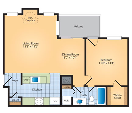 A1_740 Floor Plan at Cascades Overlook, Virginia