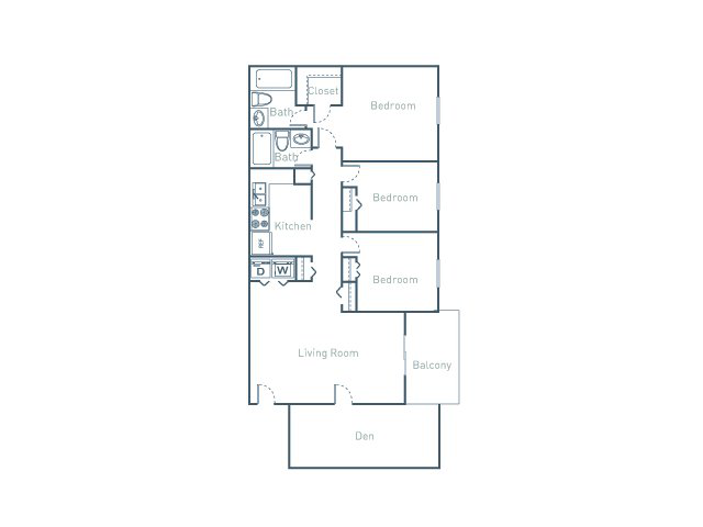C2D Floor Plan at The Pointe at Midtown, Raleigh, NC, 27609