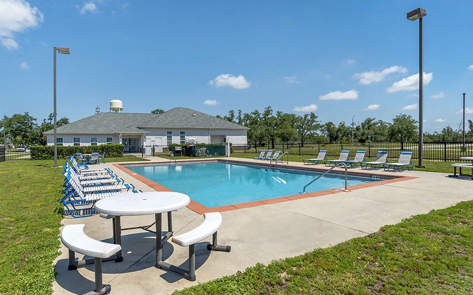 the swimming pool at the apartments for rent