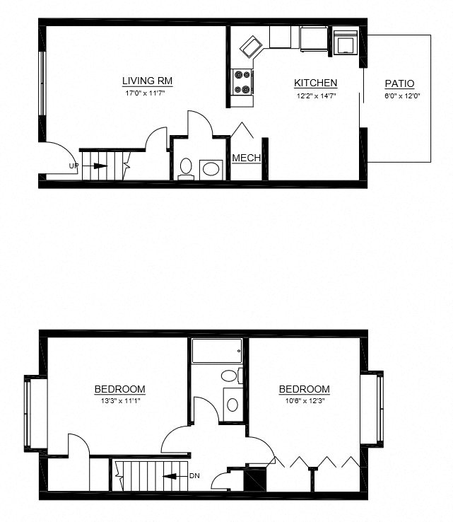 B2 - 2 Bed 1.5 Bath Townhome