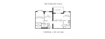 One bedroom plus den, with one batroom