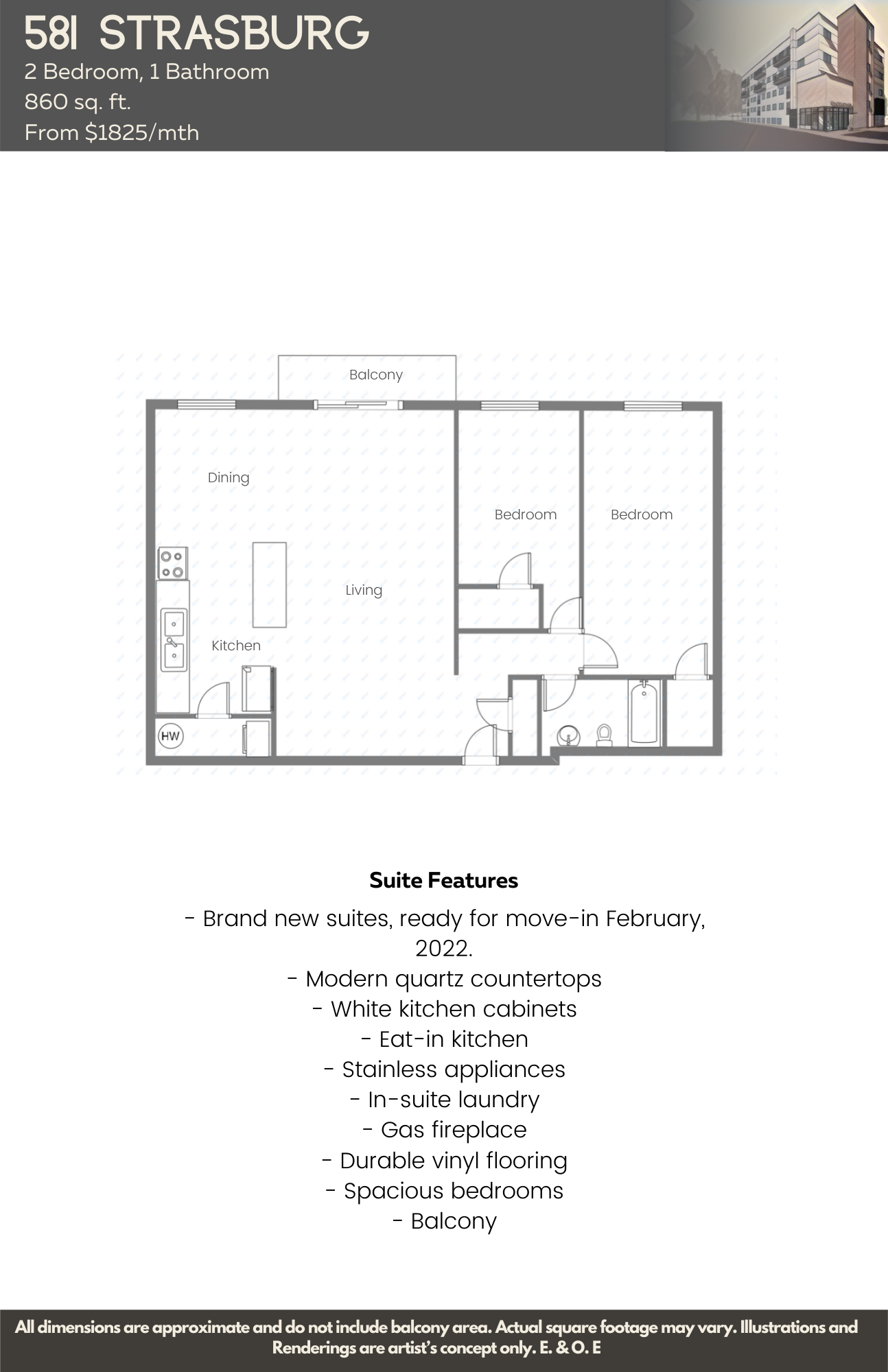 2 Bedroom 1 Bathroom