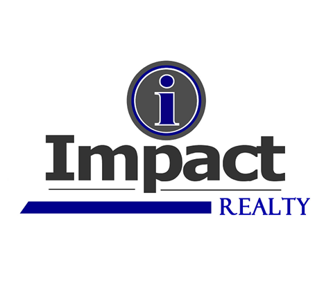 The image is a logo for a realty company named Impact.