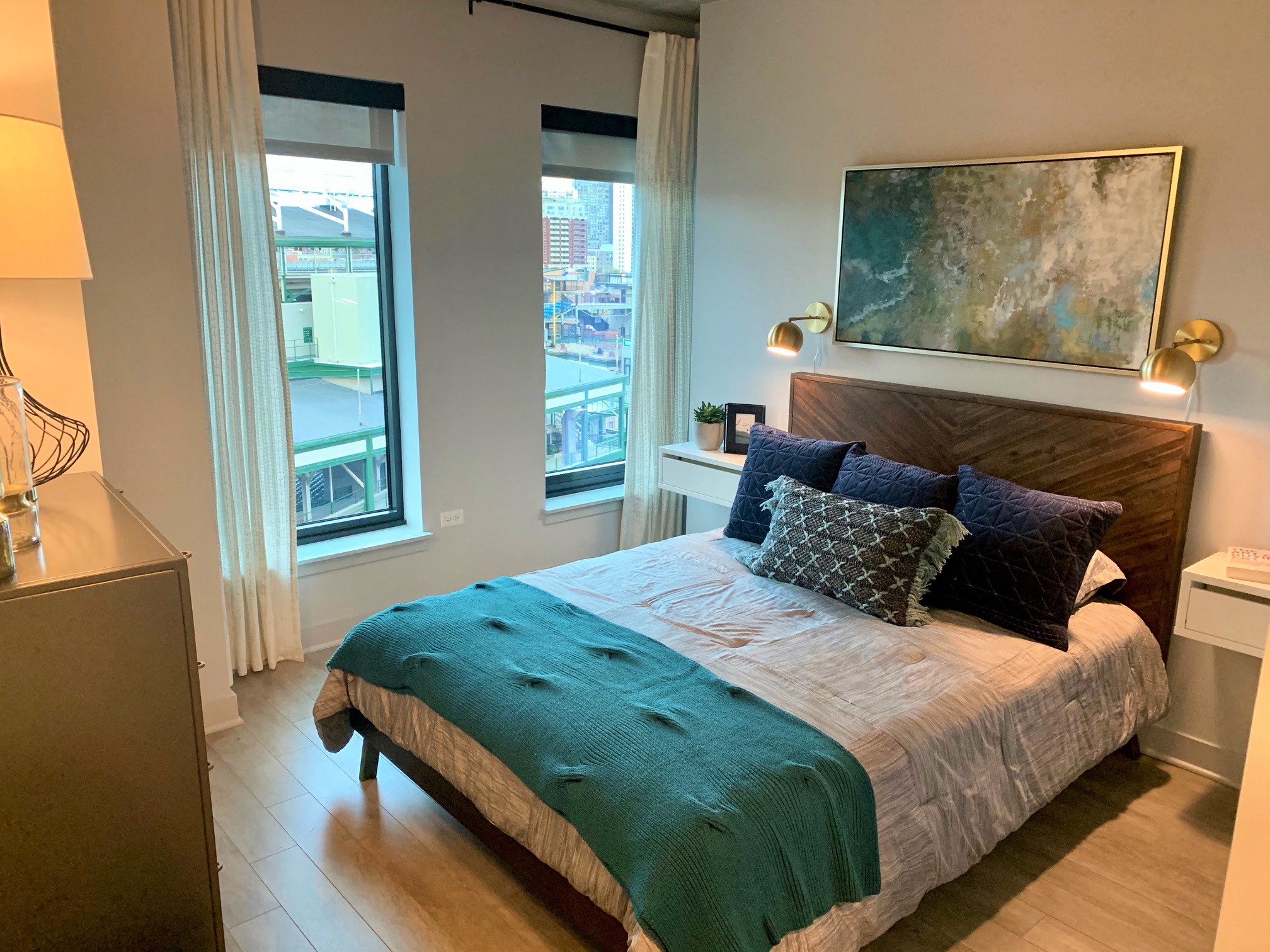 Signature Resident Bedroom at Residences at Addison Clark Apartments, Illinois