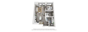 1 bed 1 bath 793 Sq. Ft. 1I floorplan at Residences at Addison Clark, Chicago, 60613