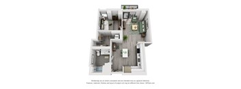 1 bed 1 bath floorplan R at Residences at Addison Clark, Chicago