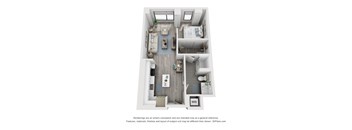 Studio 1 bath H at Residences at Addison Clark, Chicago