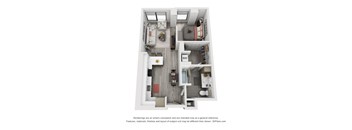Studio 1 bath 689 Sq. Ft. C4 Floor Plan at Residences at Addison Clark, Illinois, 60613