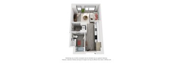 Studio 1 bath at Residences at Addison Clark, Chicago, IL, 60613