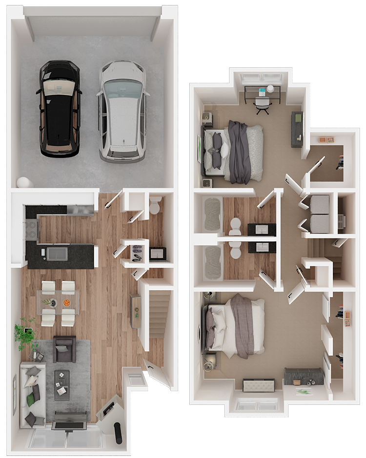 two bedroom floor plan