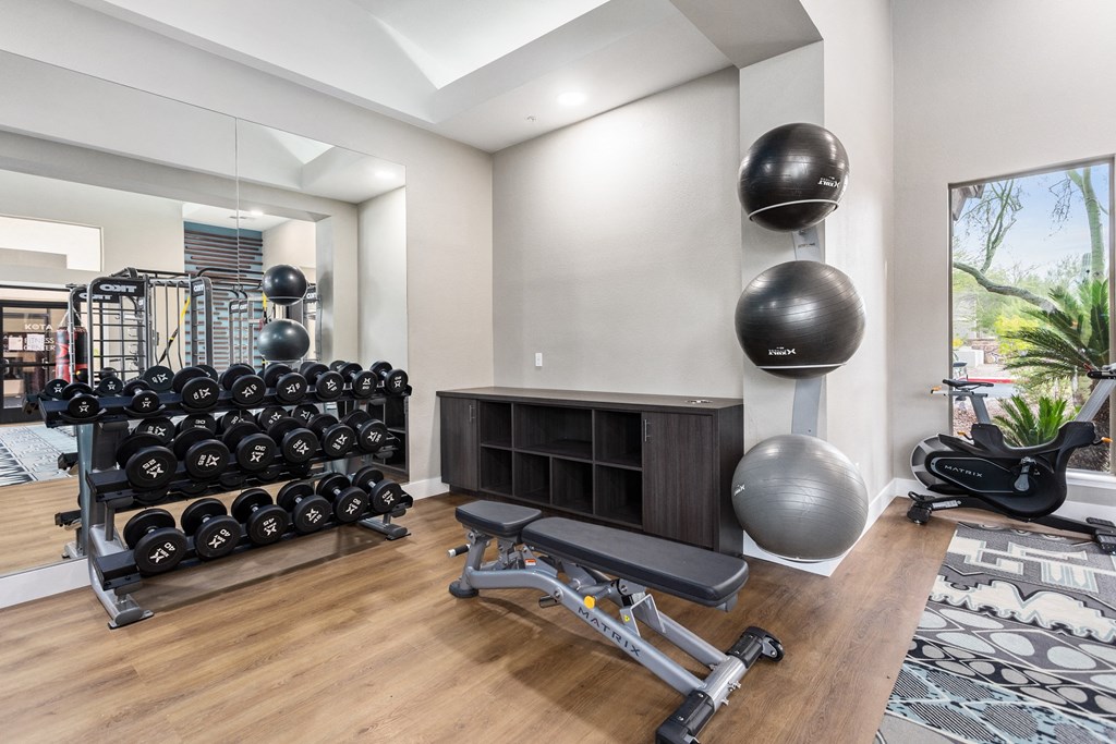 the gym at the preserve apartments