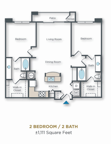 Vue Park West 2 bed 2 bath 2 bed 2 bath with patio and kitchen island 1111 sqft
