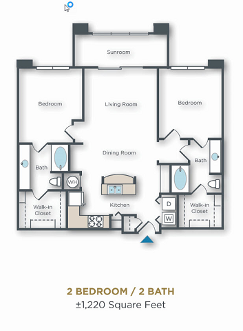 Vue Park West 2 bed 2 bath 2 bed 2 bath with large bedrooms and sunroom 1220 sqft