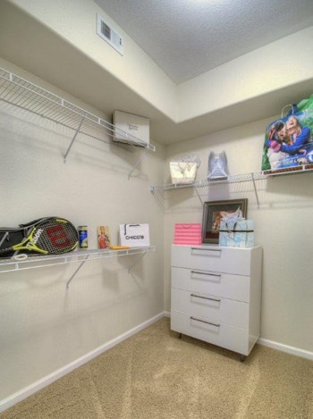 Vue Park West studio large walk in closet with space for chest of drawers - Photo Gallery 11