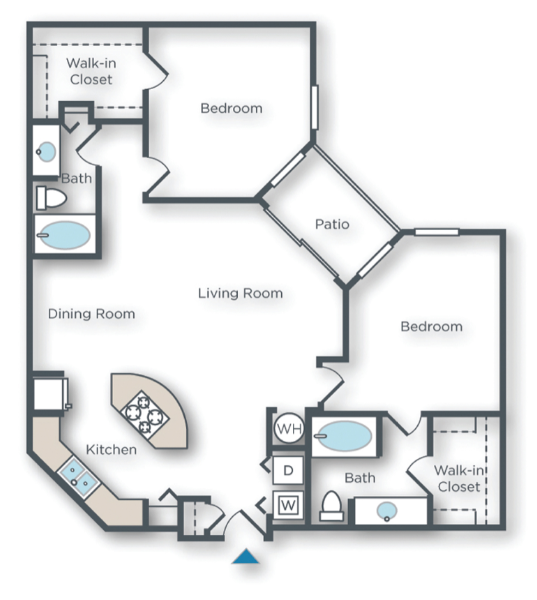 Prickly pear 2 bed 2 bath corner unit with patio