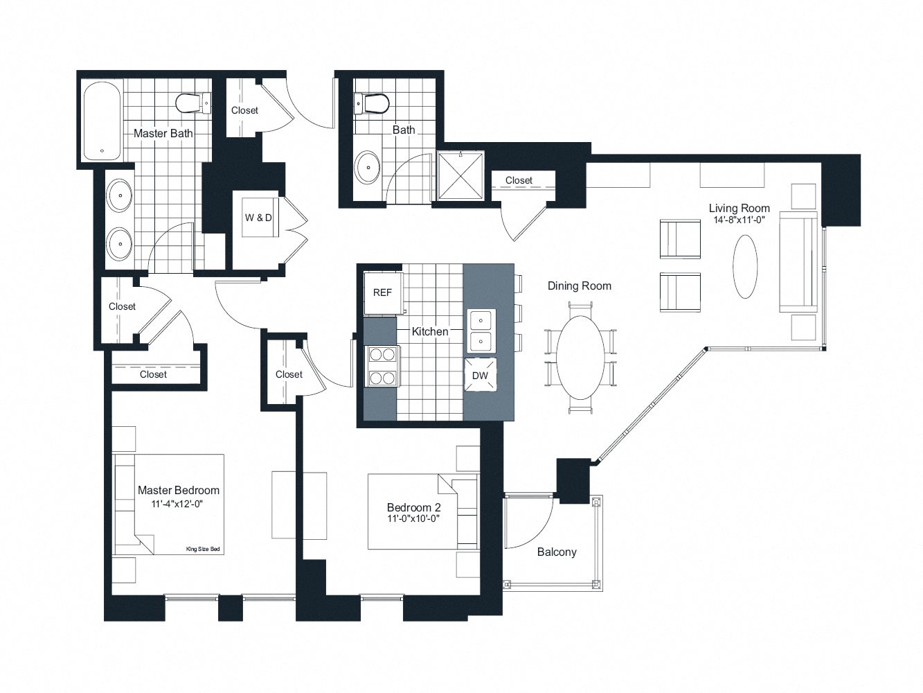 Floor Plans Of Echelon Chicago In Chicago Il