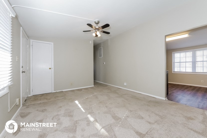 the living room and dining room are spacious and ready for you to use