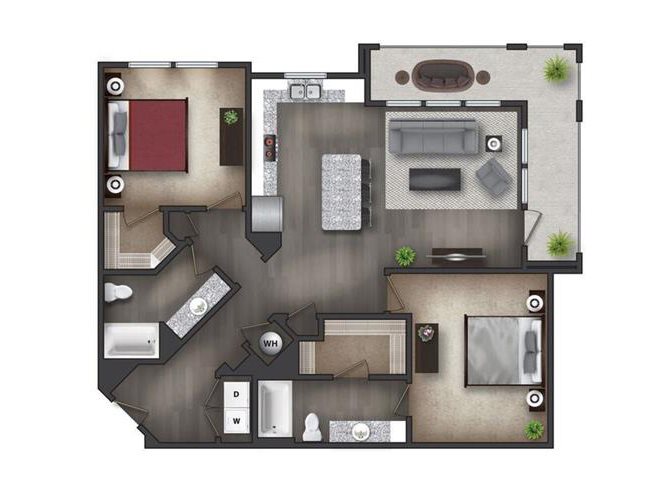 Ardoyne 2-bedroom floorplan Ardoyne 2-bedroom floorplan