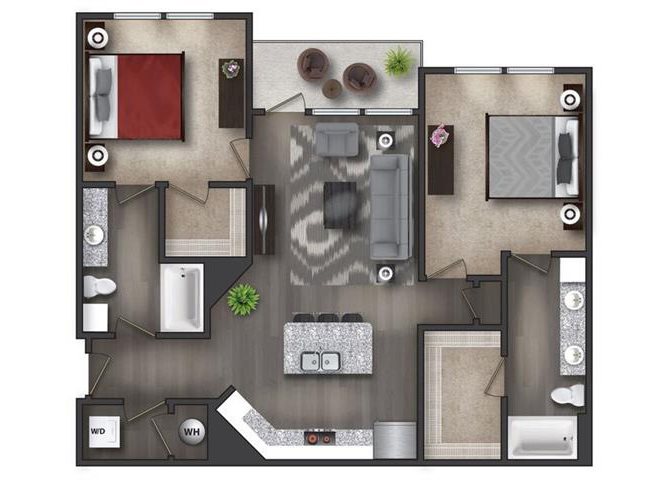 Destrehan 2-bedroom Floorplan Destrehan 2-bedroom Floorplan