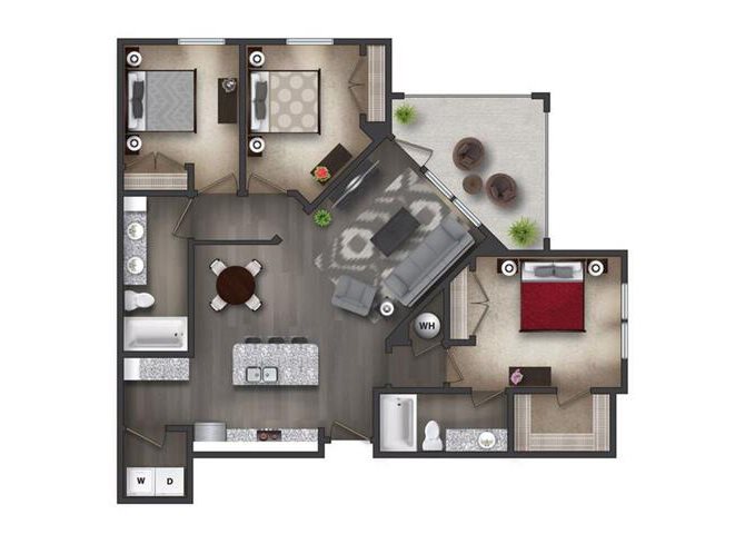 Nottoway 3-bedroom floorplan Nottoway 3-bedroom floorplan