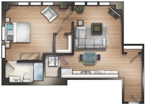 721 Broad Street, Suite 305 Studio-2 Beds Apartment for Rent - Photo Gallery 22