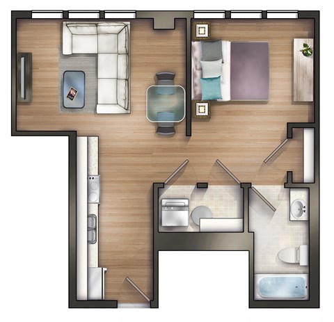 721 Broad Street, Suite 305 Studio-2 Beds Apartment for Rent - Photo Gallery 23