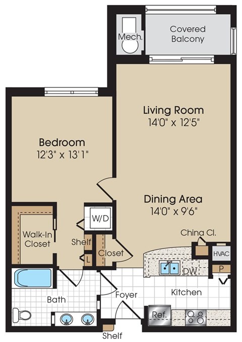 Allston Floorplan at The Marque Apartments, Gainesville, VA, 20155