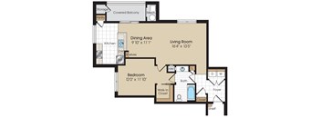 Ballantrae Floorplan at The Marque Apartments, Gainesville, 20155