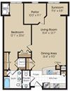 Fieldstone Floorplan Fieldstone Floorplan at The Marque Apartments, Gainesville, Virginia