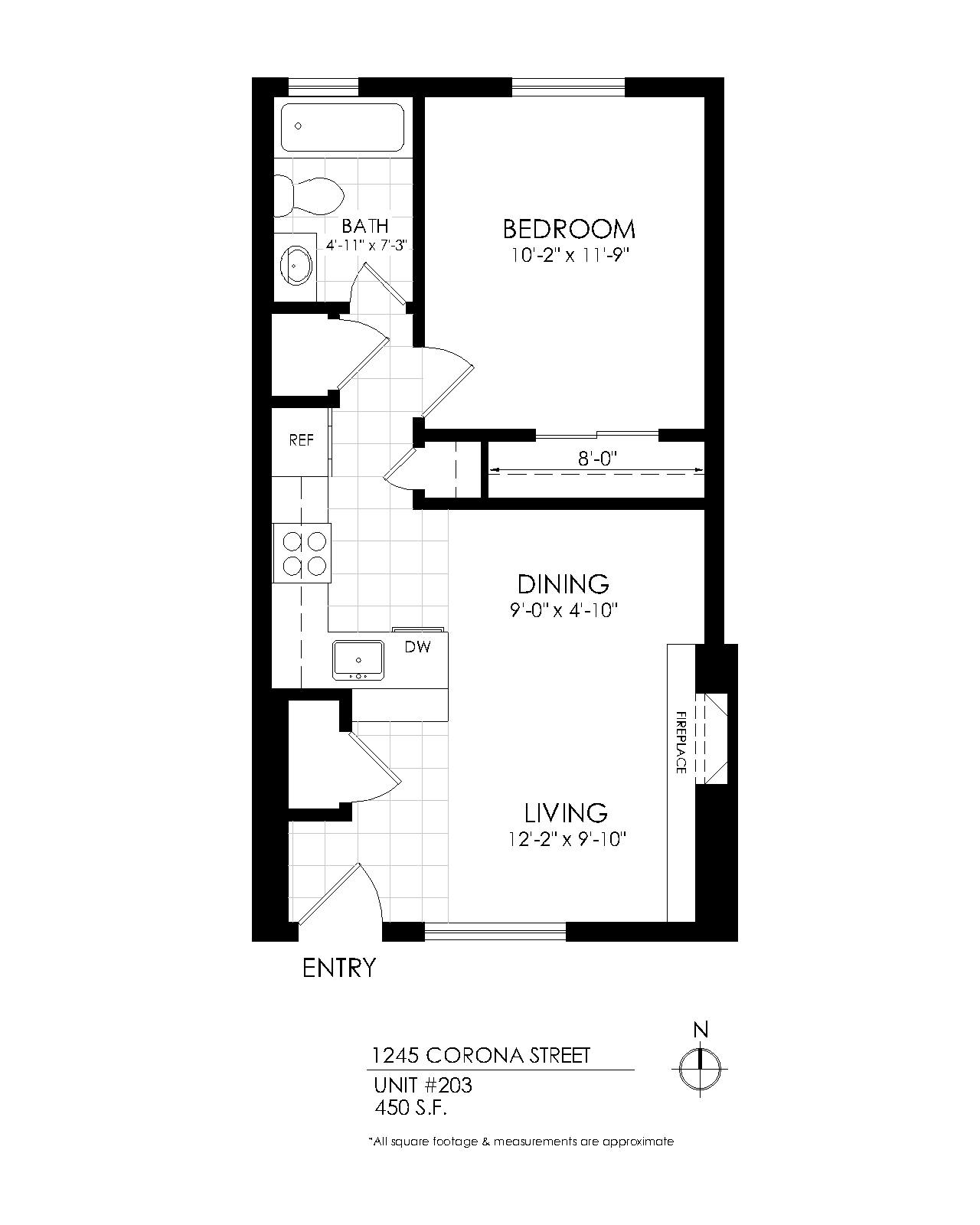 1 Bedroom, 1 Bathroom