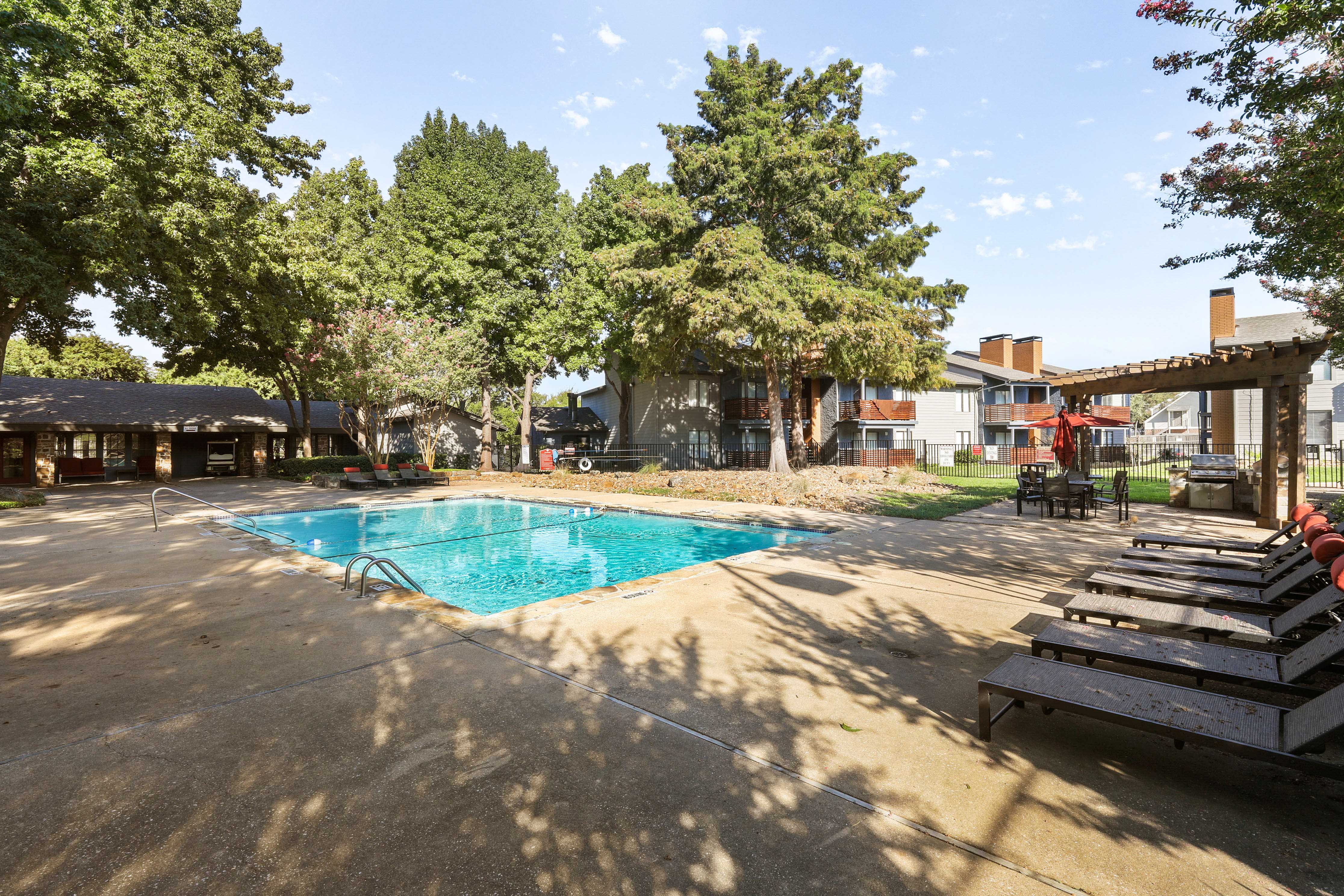 the swimming pool at our apartments