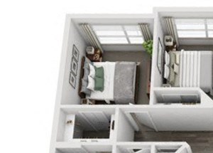 C1 Everlee 3D 3 bedroom floor plan