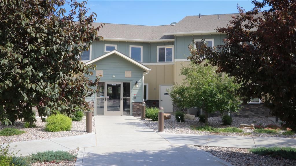 a house with a sidewalk and trees in front of it