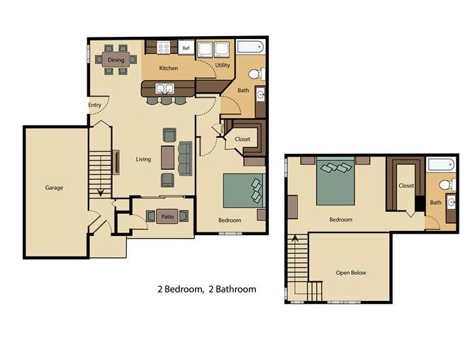 2 Bed 2 Bath