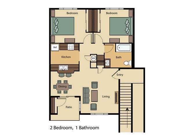 2 Bed 1 Bath