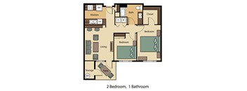 2 Bed 1 Bath