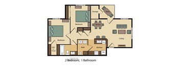 2 Bed 1 Bath