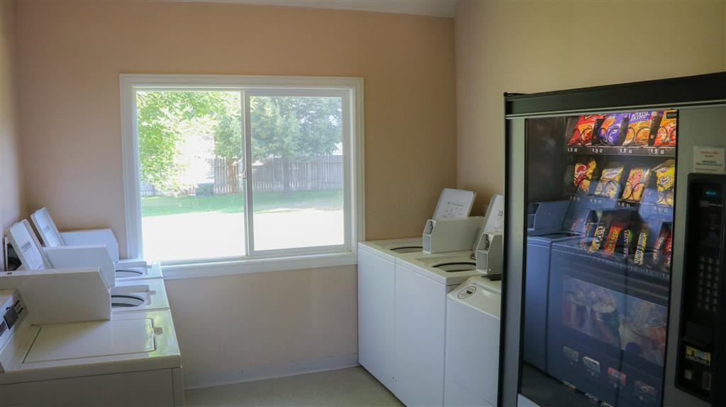 a kitchen with a refrigerator and a window
